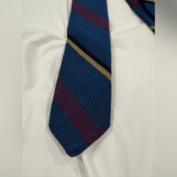 Vintage Cappellerie Barbisio Italian Men's Blue Knit Tie - Picture 4 of 8